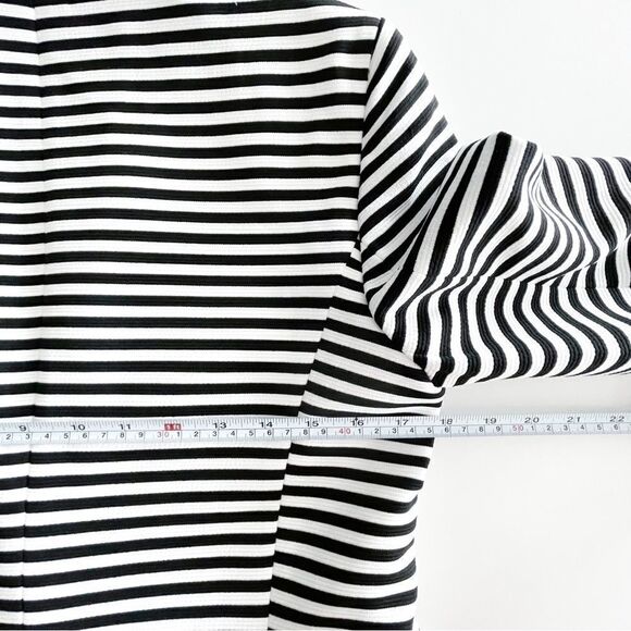 Anne Klein Blazer Black White Stripe Single Button Long Sleeve Women's S Jacket - Picture 7 of 10